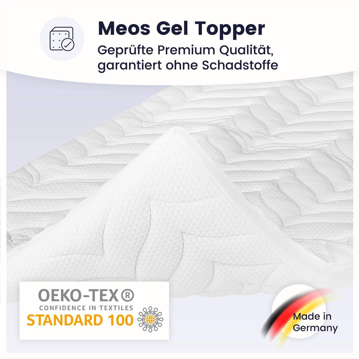 Meos Gel-Schaum Topper für Matratzen & Boxspringbett versch. Größen