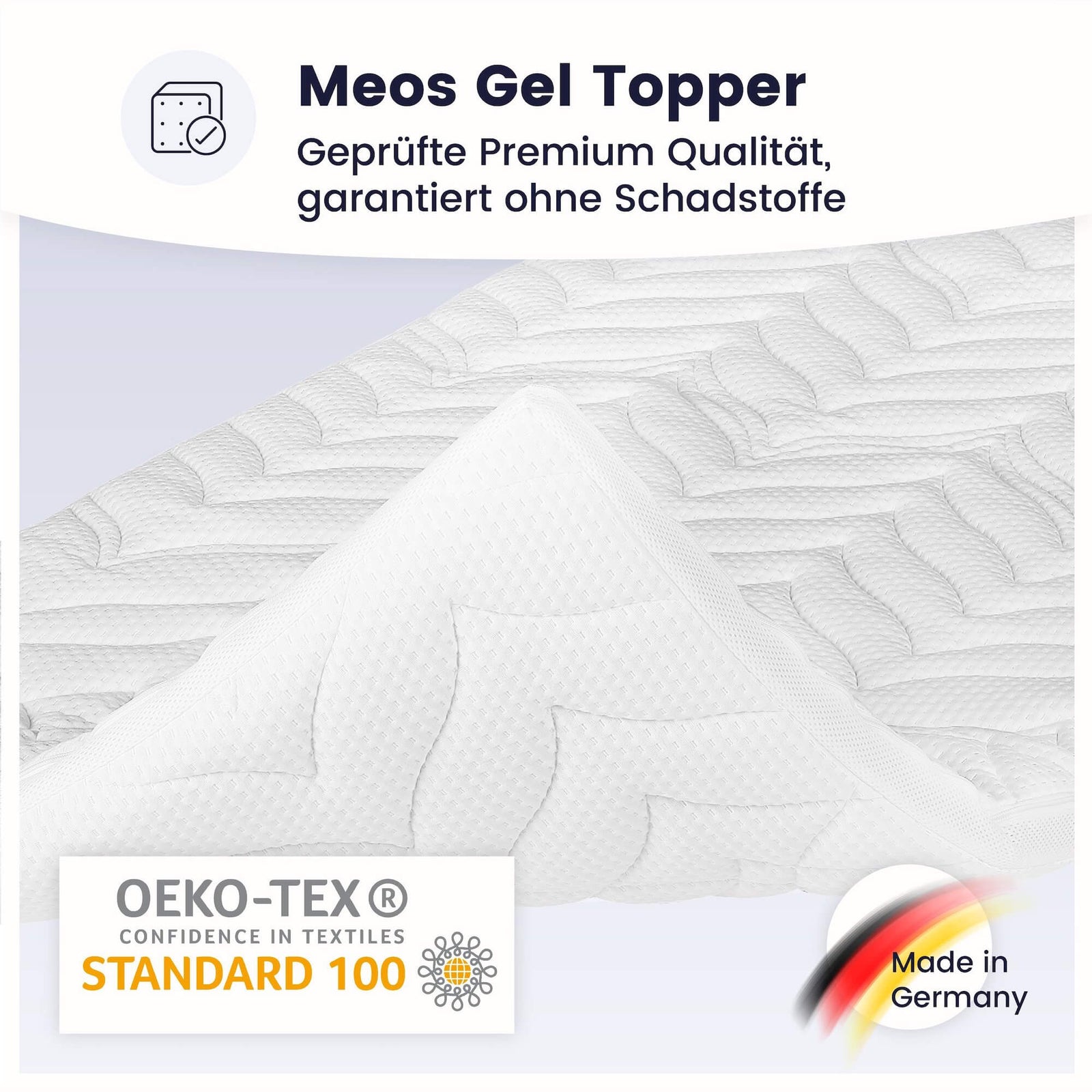 Meos Gel-Schaum Topper für Matratzen & Boxspringbett versch. Größen