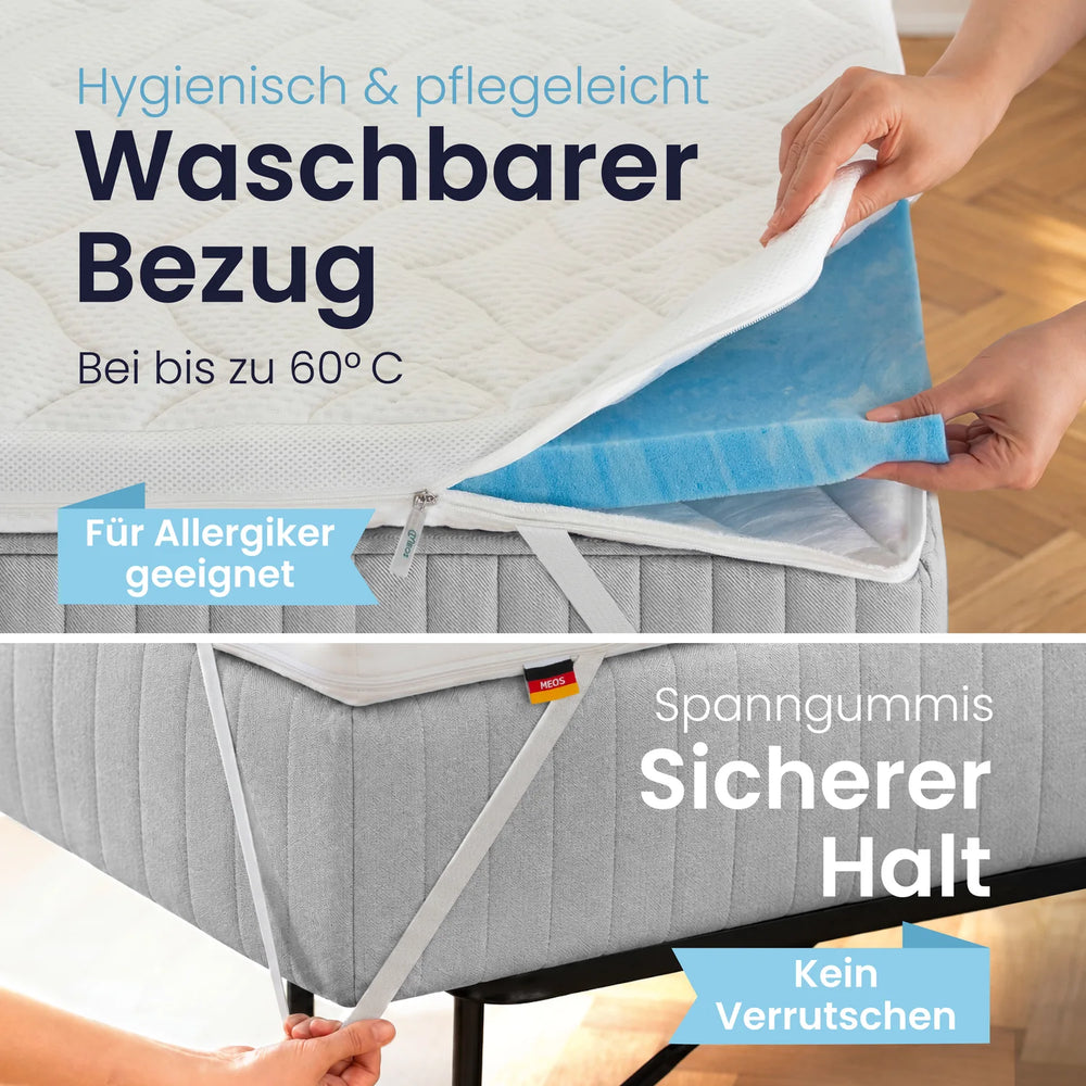 Abnehmbarer Meos Topper Bezug, bis 60 Grad waschbar