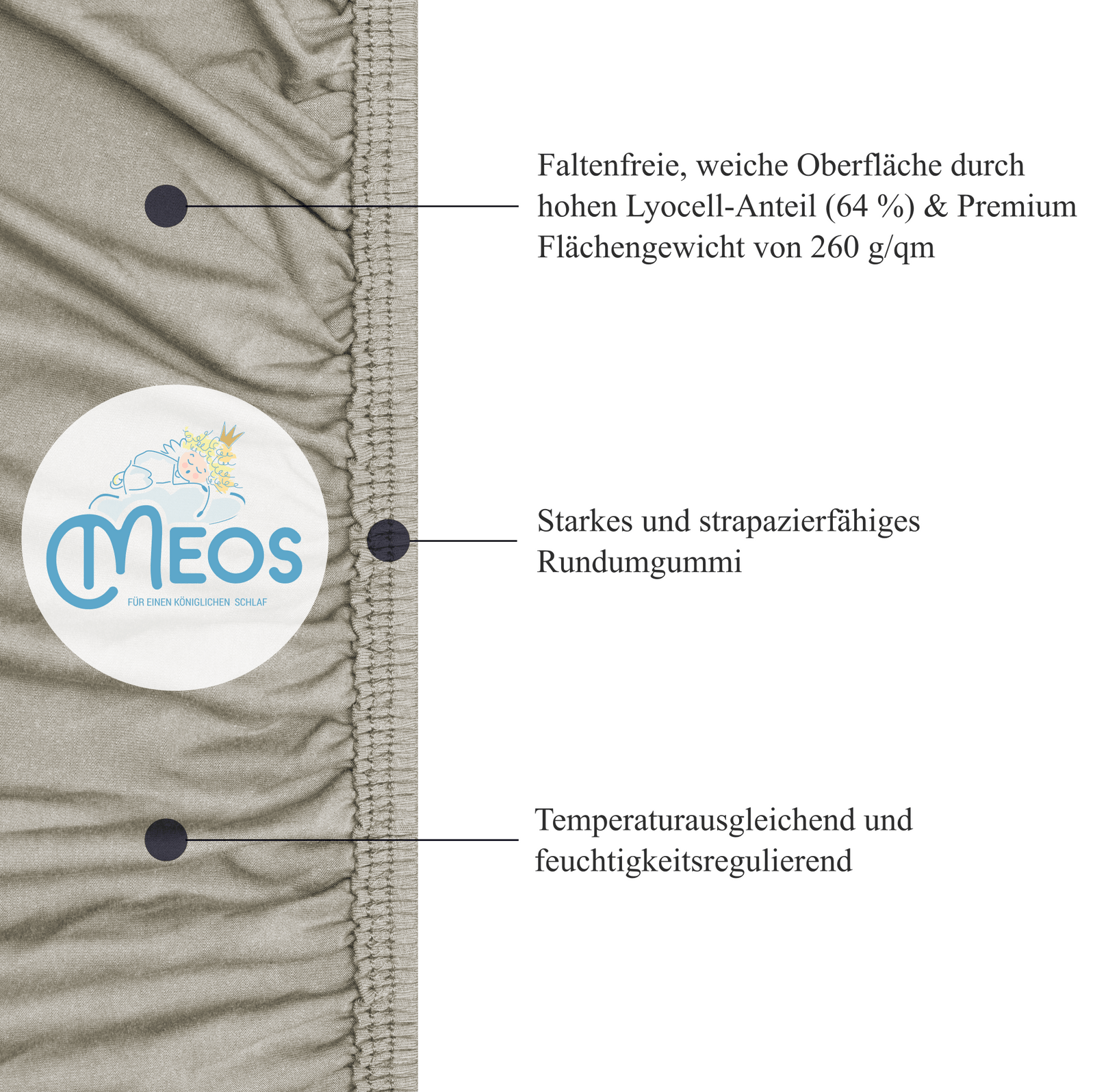 Meos Spannbettlaken, faltenfrei