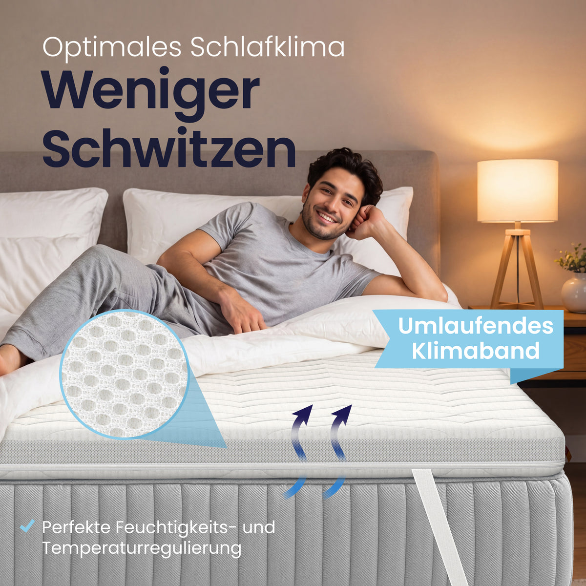 Meos Luxus-Schaum Topper für Matratzen & Boxspringbett versch. Größen