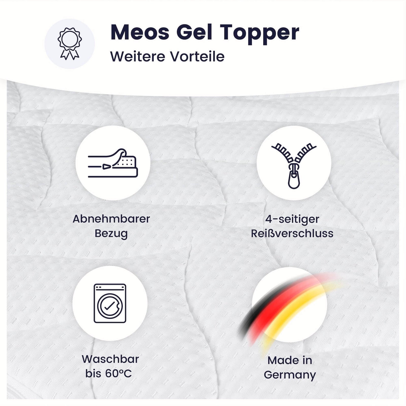 Meos Gel-Schaum Topper für Matratzen & Boxspringbett versch. Größen